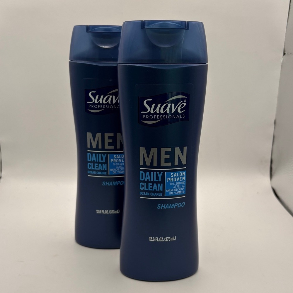 Suave Professionals Men Daily Clean Ocean Charge Shampoo 12.6 oz 2 Pack
